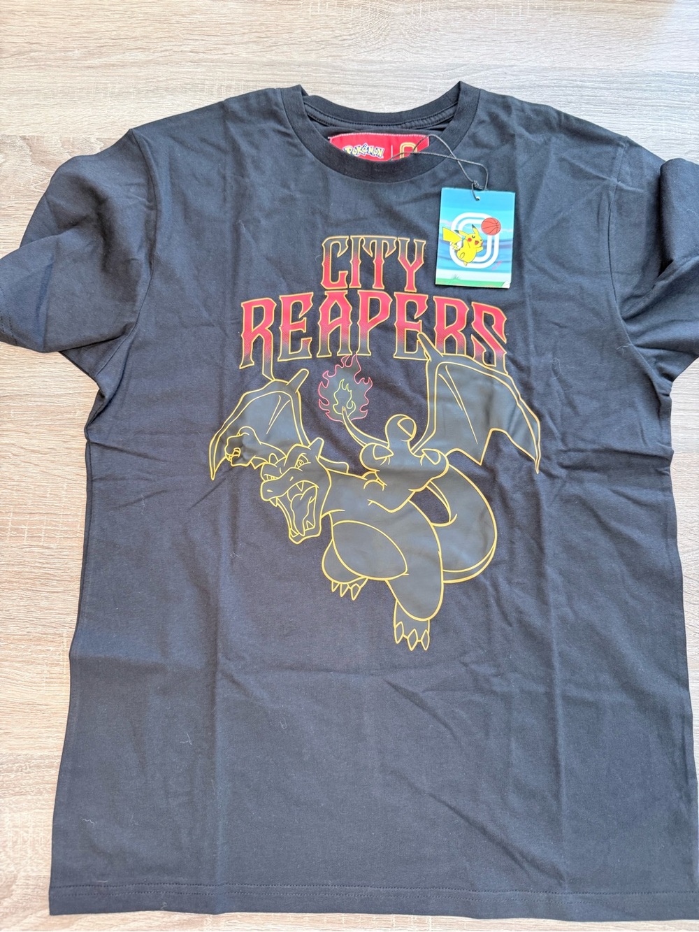 City Reapers Black Graphic Tee - Charizard Motif